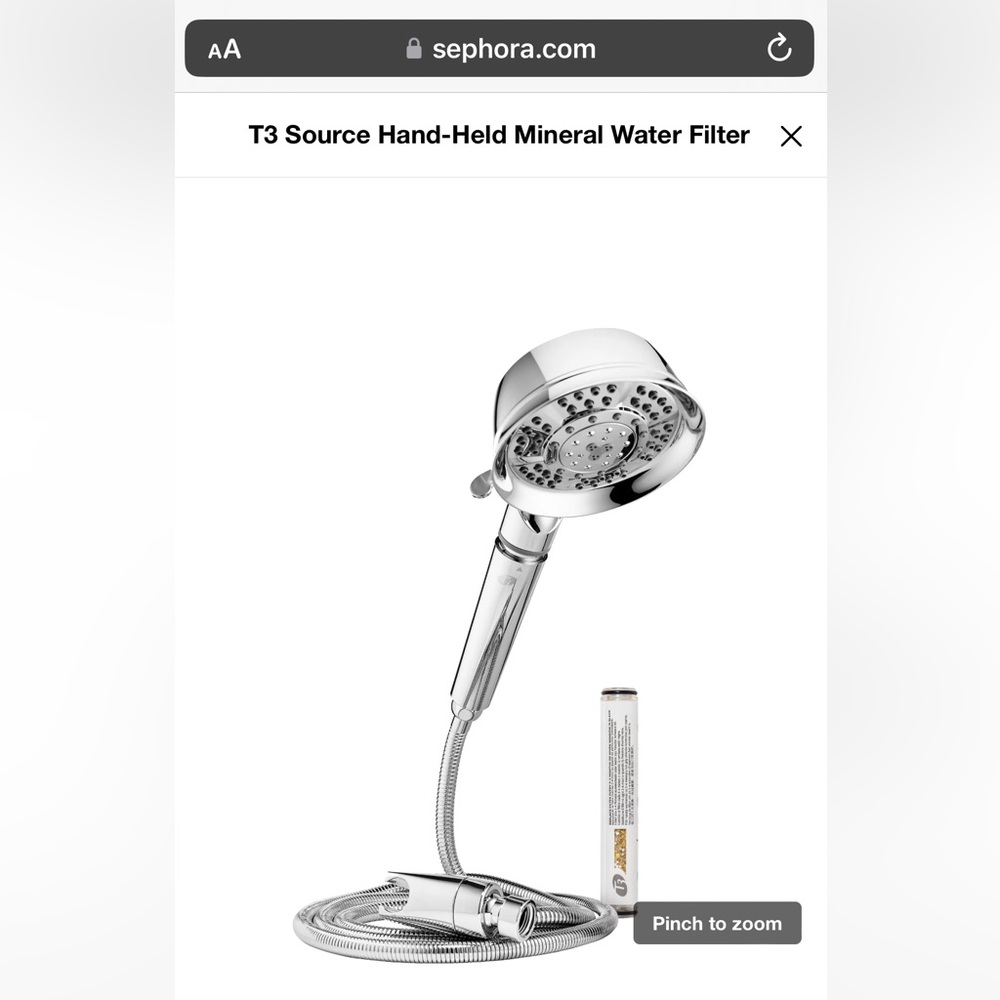 Like new, T3 Micro Source Handheld Showerhead with Mineral Water Filter